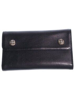 Chrome Hearts Wave Leather Wallet Black